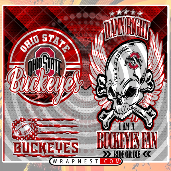 OHIO STATE SKULL WRAP