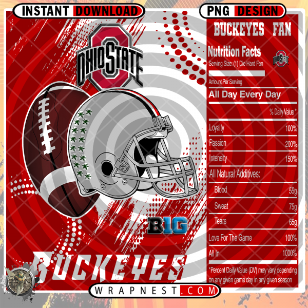 OHIO STATE TEAM FAN SODA WRAP