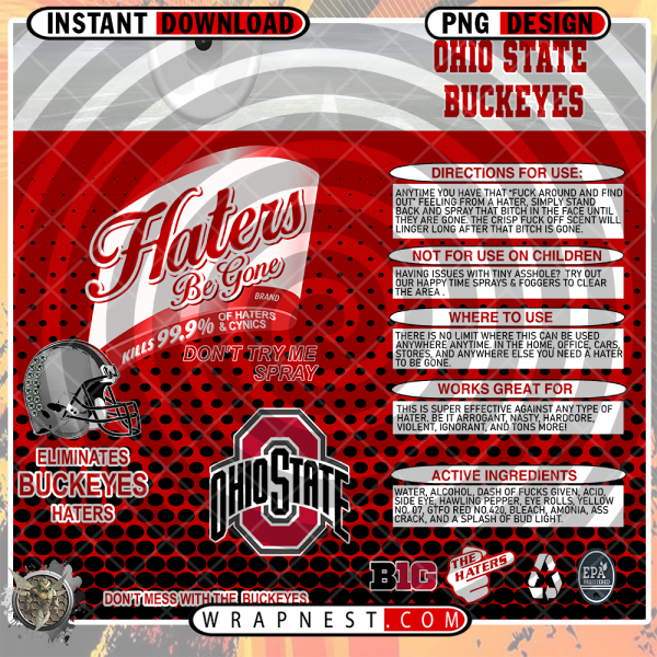 OHIO STATE HATERS BE GONE WRAP