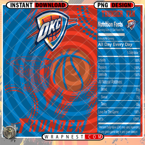 THUNDER TEAM FAN SODA WRAP