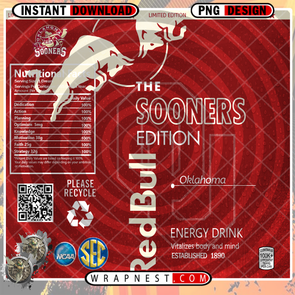 OKLAHOMA RED BULL WRAP