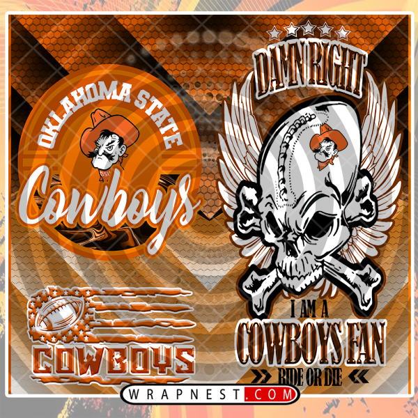 OKLAHOMA STATE SKULL WRAP