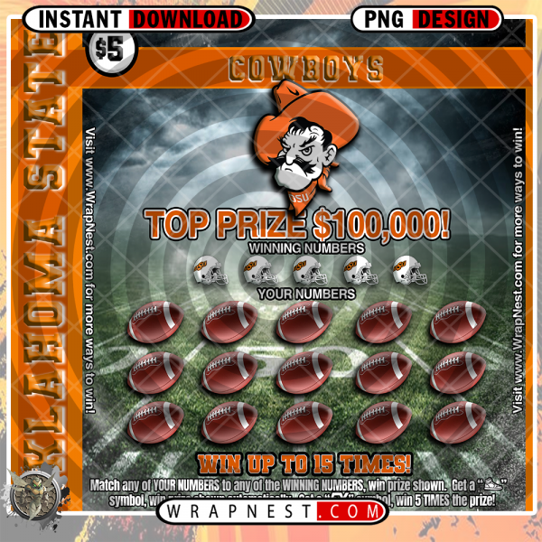 OKLAHOMA STATE SCRATCH OFF WRAP