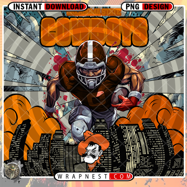 OKLAHOMA STATE COMIC BOOK STYLE WRAP