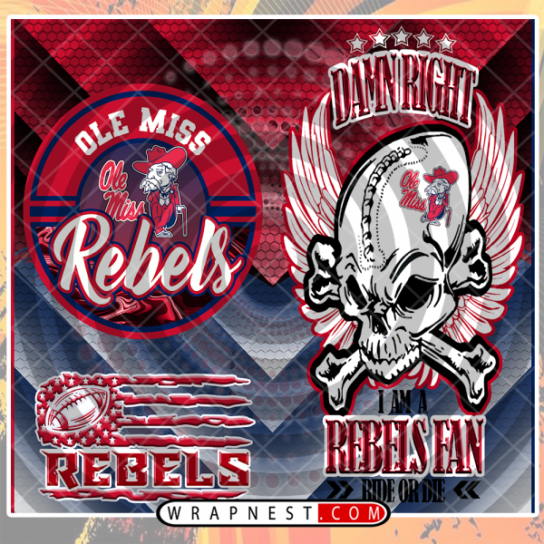 OLE MISS SKULL WRAP