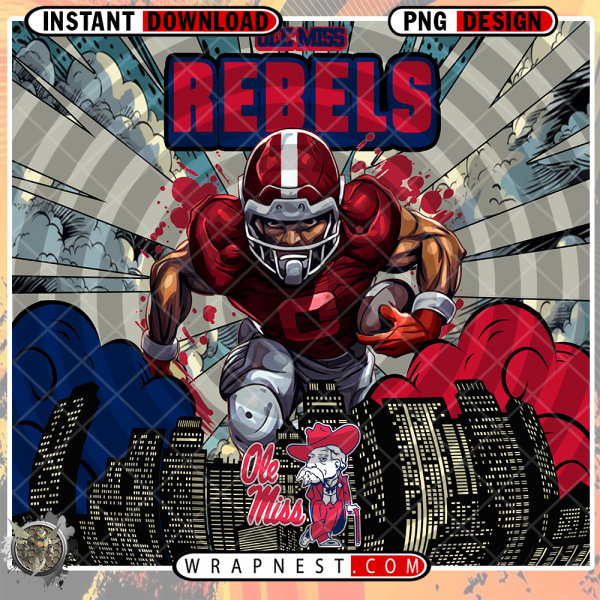 OLE MISS COMIC BOOK STYLE WRAP