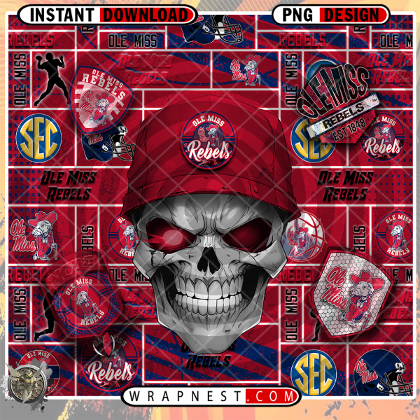 OLE MISS SKULL WRAP