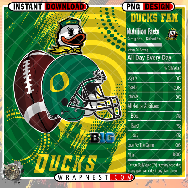 OREGON TEAM FAN SODA WRAP