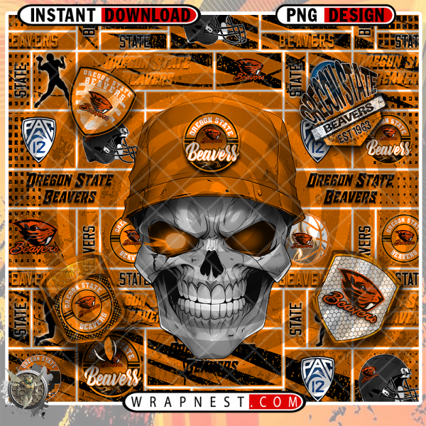 OREGON STATE SKULL WRAP