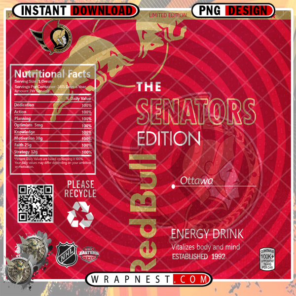 SENATORS RED BULL WRAP