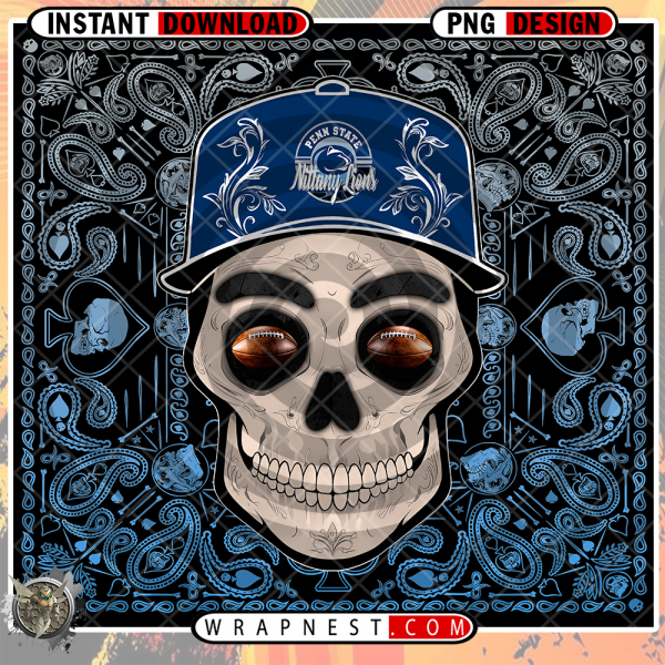 PENN STATE SKULL HANDKERCHIEF WRAP