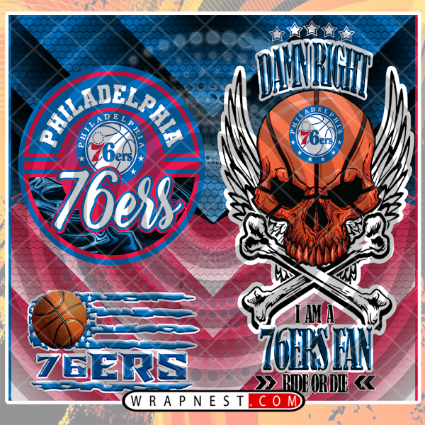 76ERS SKULL WRAP