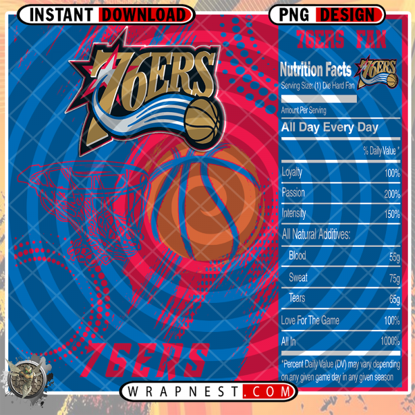 76ERS TEAM FAN SODA WRAP