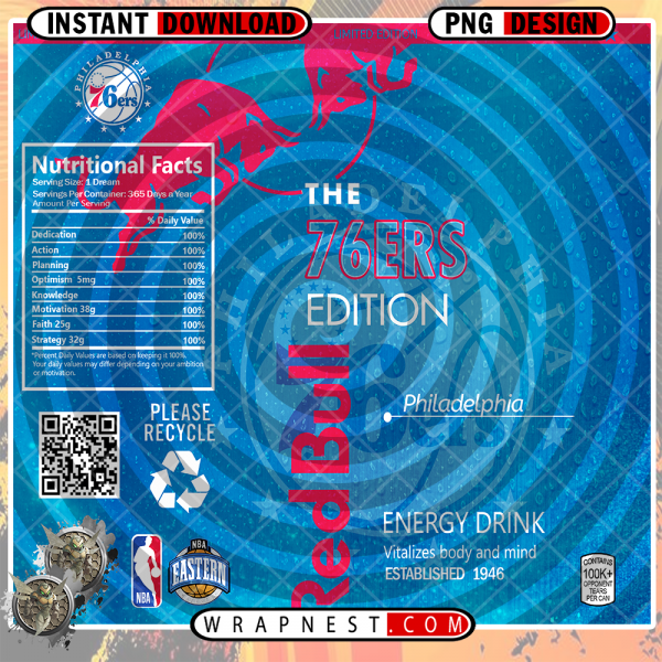 76ERS RED BULL WRAP