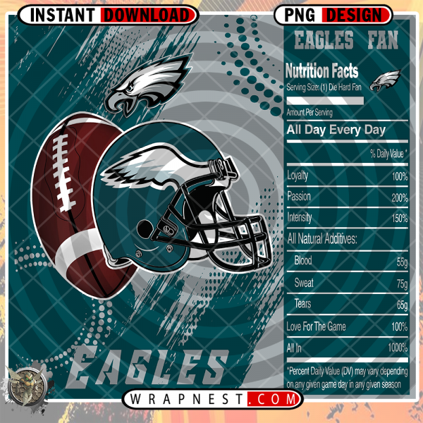 EAGLES TEAM FAN SODA WRAP