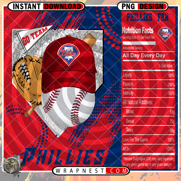 PHILLIES TEAM FAN SODA WRAP