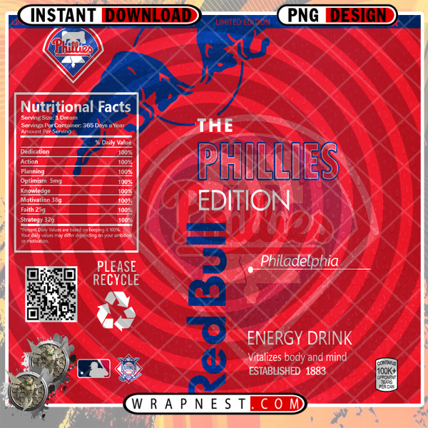 PHILLIES RED BULL WRAP
