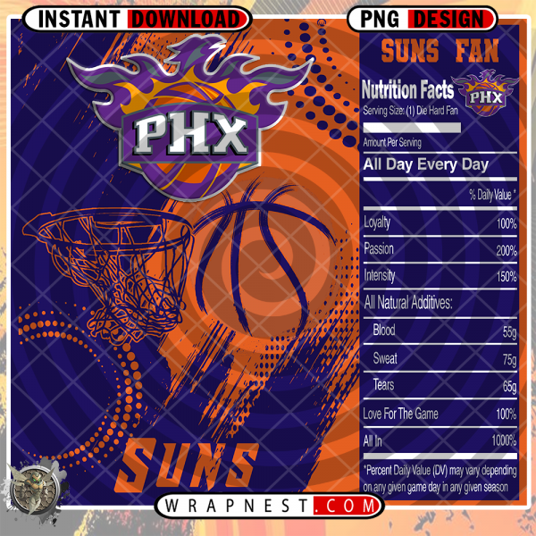 SUNS TEAM FAN SODA WRAP