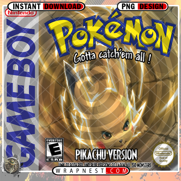 PIKACHU POKEMON GAMEBOY WRAP