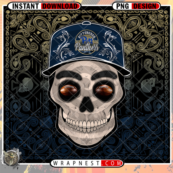 PITTSBURGH SKULL HANDKERCHIEF WRAP