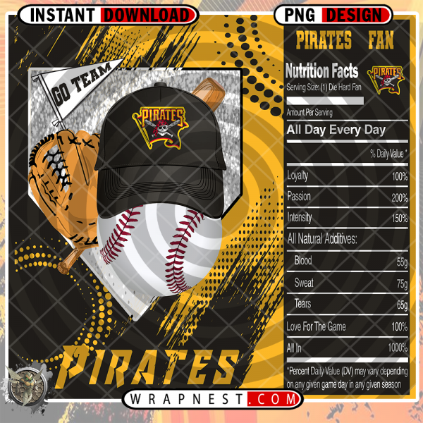 PIRATES TEAM FAN SODA WRAP
