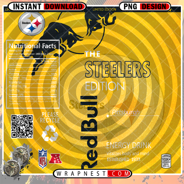 STEELERS RED BULL WRAP