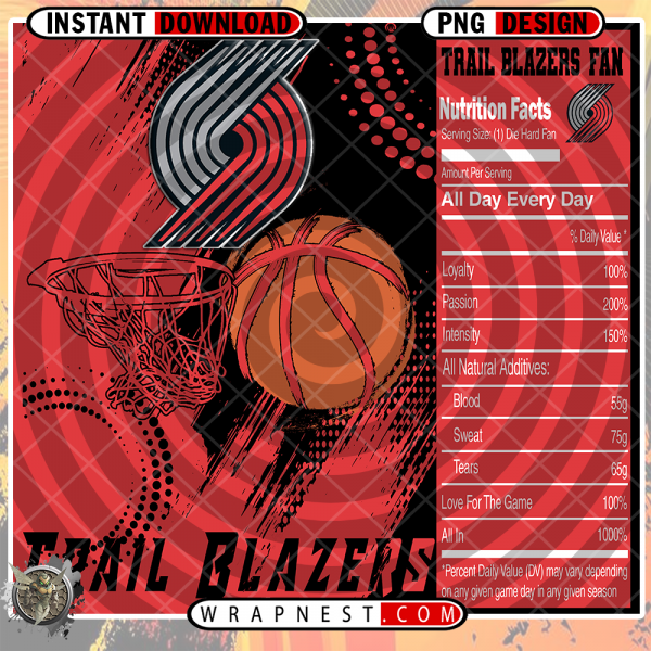 TRAIL BLAZERS TEAM FAN SODA WRAP