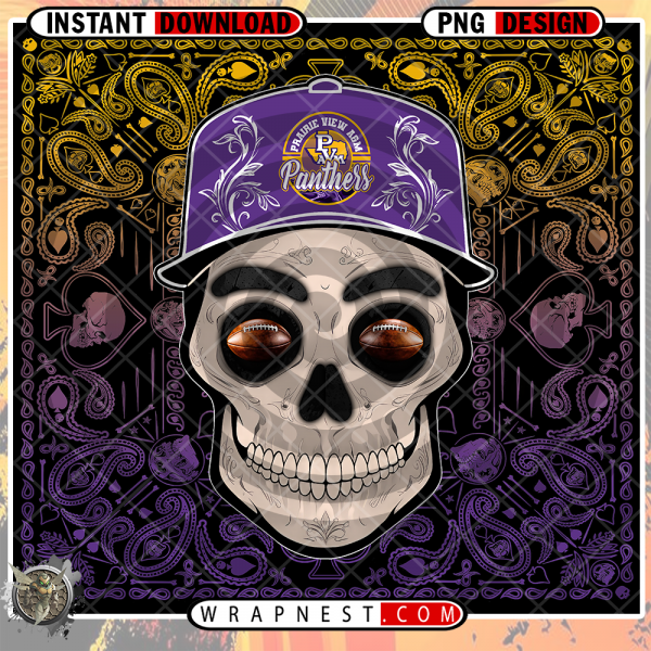 PRAIRIE VIEW A&M SKULL HANDKERCHIEF
  WRAP