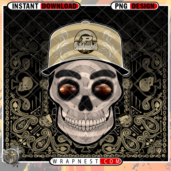 PURDUE SKULL HANDKERCHIEF WRAP