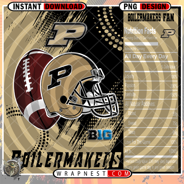 PURDUE TEAM FAN SODA WRAP