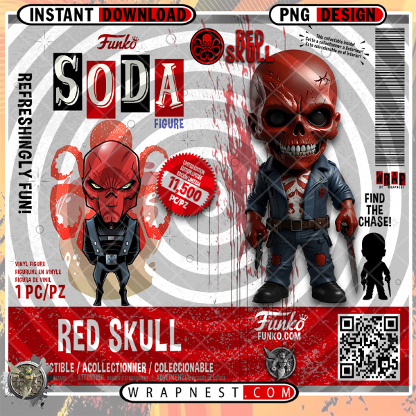 RED SKULL FUNKO SODA WRAP