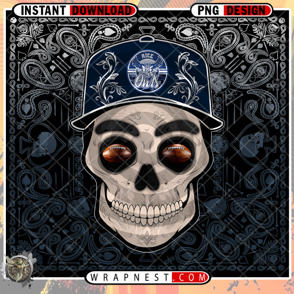 RICE SKULL HANDKERCHIEF WRAP