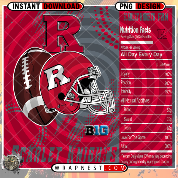 RUTGERS TEAM FAN SODA WRAP