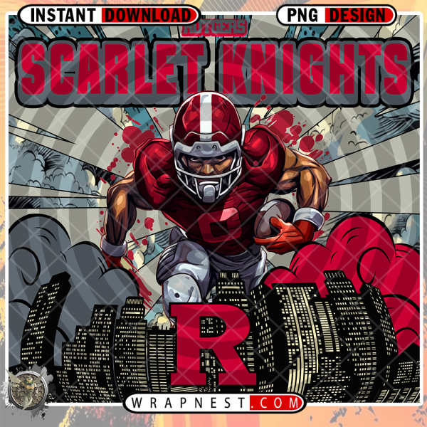 RUTGERS COMIC BOOK STYLE WRAP
