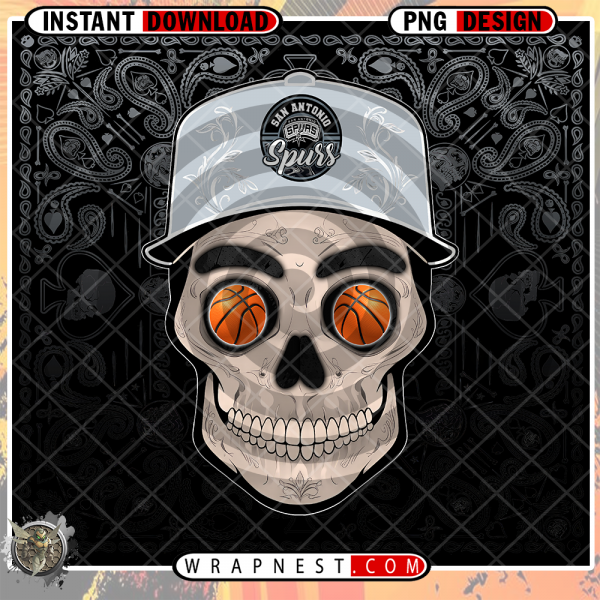 SPURS SKULL HANDKERCHIEF WRAP