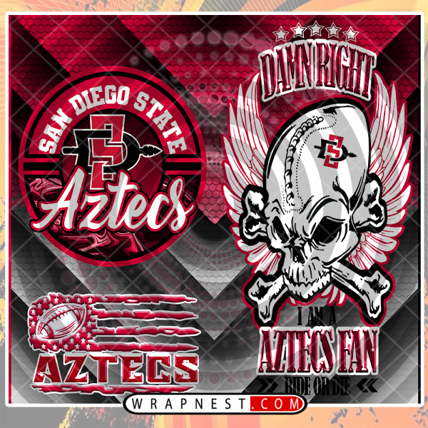 SAN DIEGO STATE SKULL WRAP