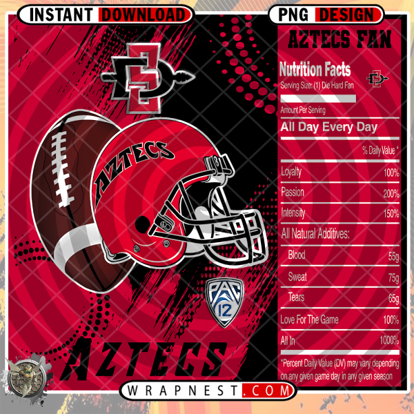 SAN DIEGO STATE TEAM FAN SODA WRAP