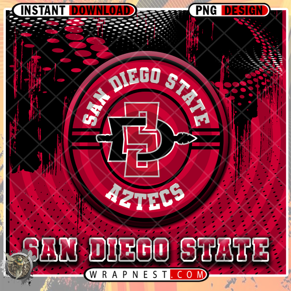 SAN DIEGO STATE DOT LOGO WRAP