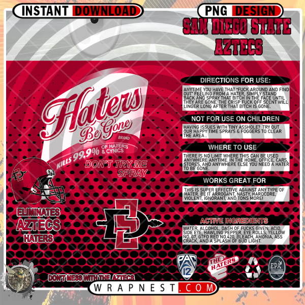 SAN DIEGO STATE HATERS BE GONE WRAP