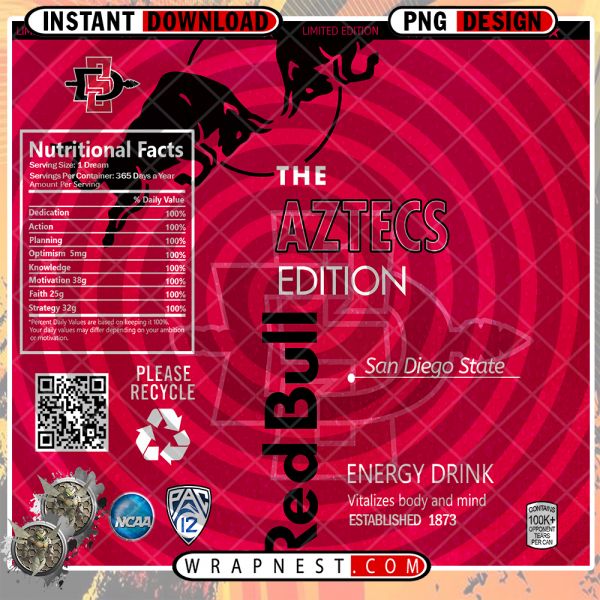 SAN DIEGO STATE RED BULL WRAP
