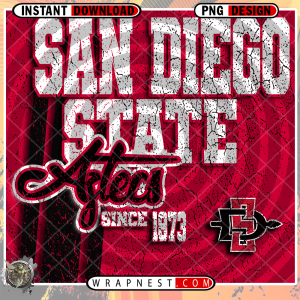 SAN DIEGO STATE GRUNGE v2