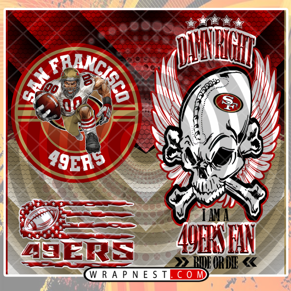 49ERS SKULL WRAP