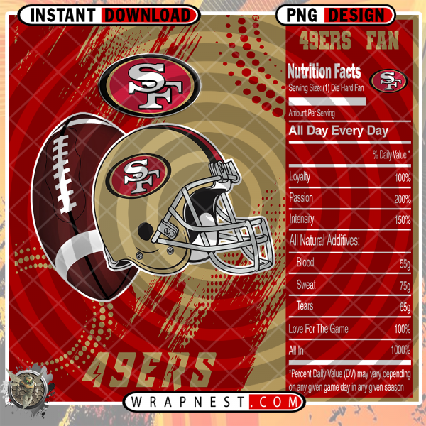 49ERS TEAM FAN SODA WRAP