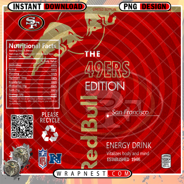 49ERS RED BULL WRAP
