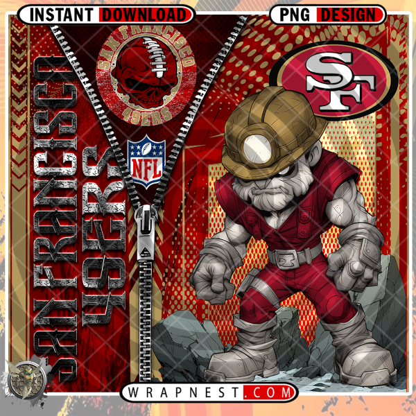 49ERS ZIPPER MASCOT