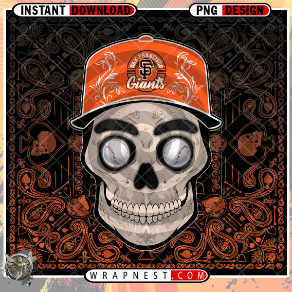 GIANTS SKULL HANDKERCHIEF WRAP