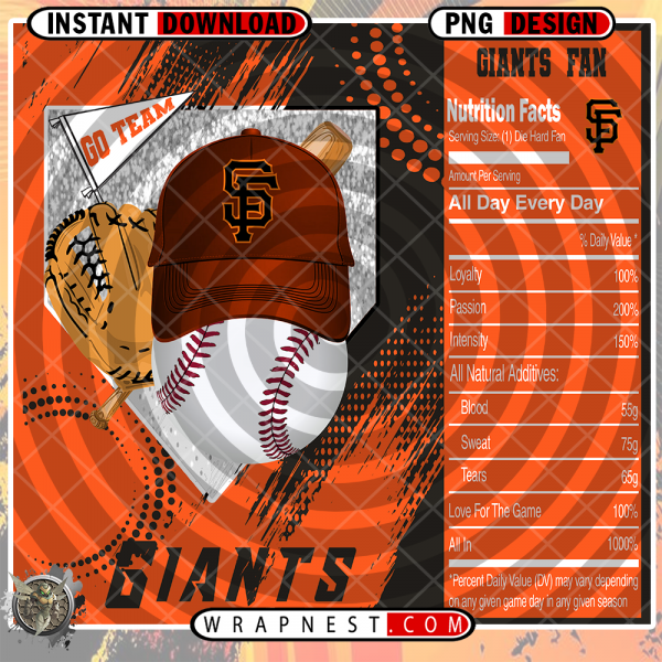 GIANTS TEAM FAN SODA WRAP