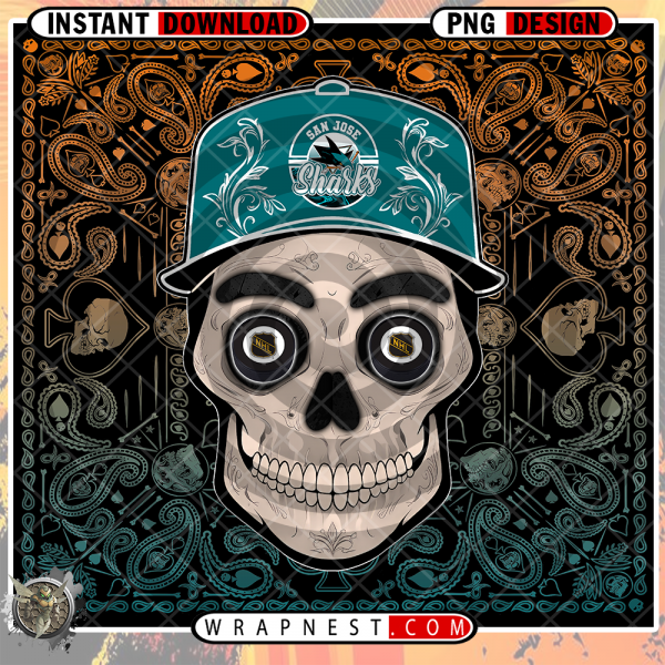 SHARKS SKULL HANDKERCHIEF WRAP