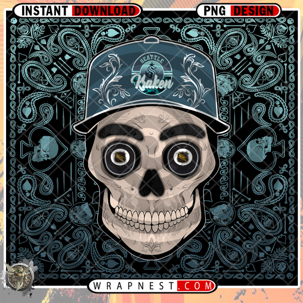 KRAKEN SKULL HANDKERCHIEF WRAP