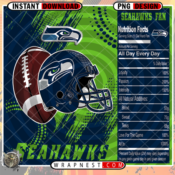 SEAHAWKS TEAM FAN SODA WRAP